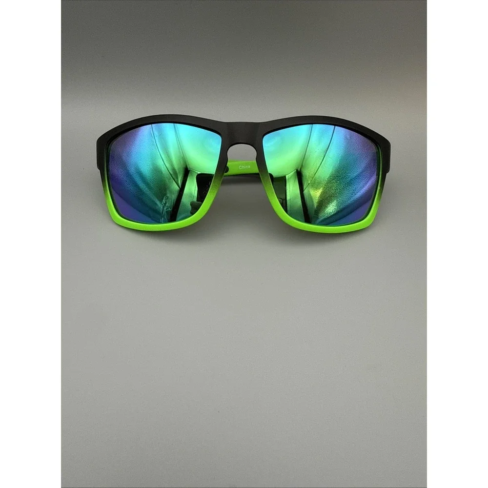 Vintage I-gogs 16Wave Sunglasses  Green/Black 90's Y2K Biker  Polarized EUC-HOT